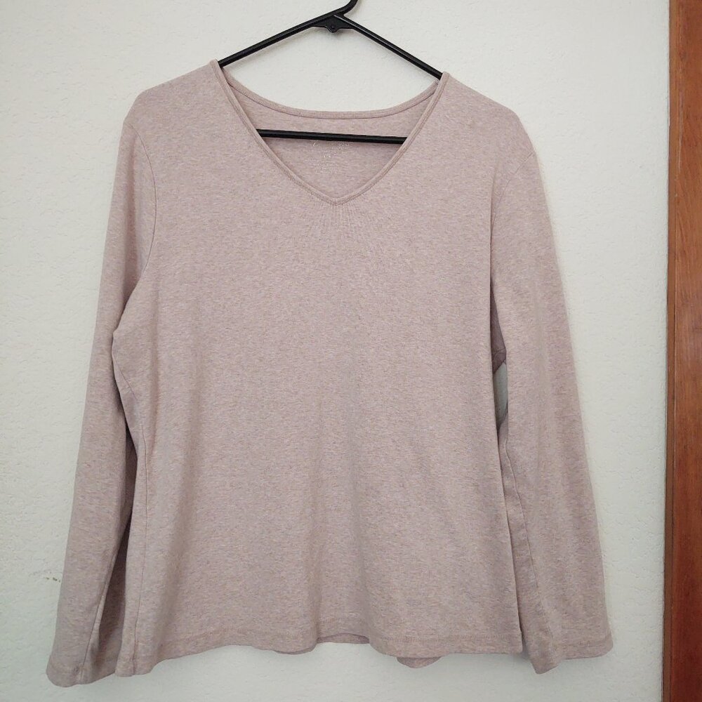 VENEZIA LANE BRYANT SIZE 14 16 HEATHERED MAUVE LONG SLEEVE COMFY PULLOVER